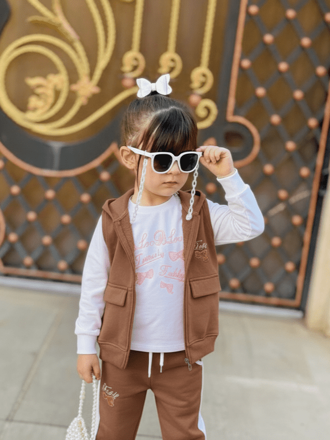 ست جلیقه سه تکه دخترانه