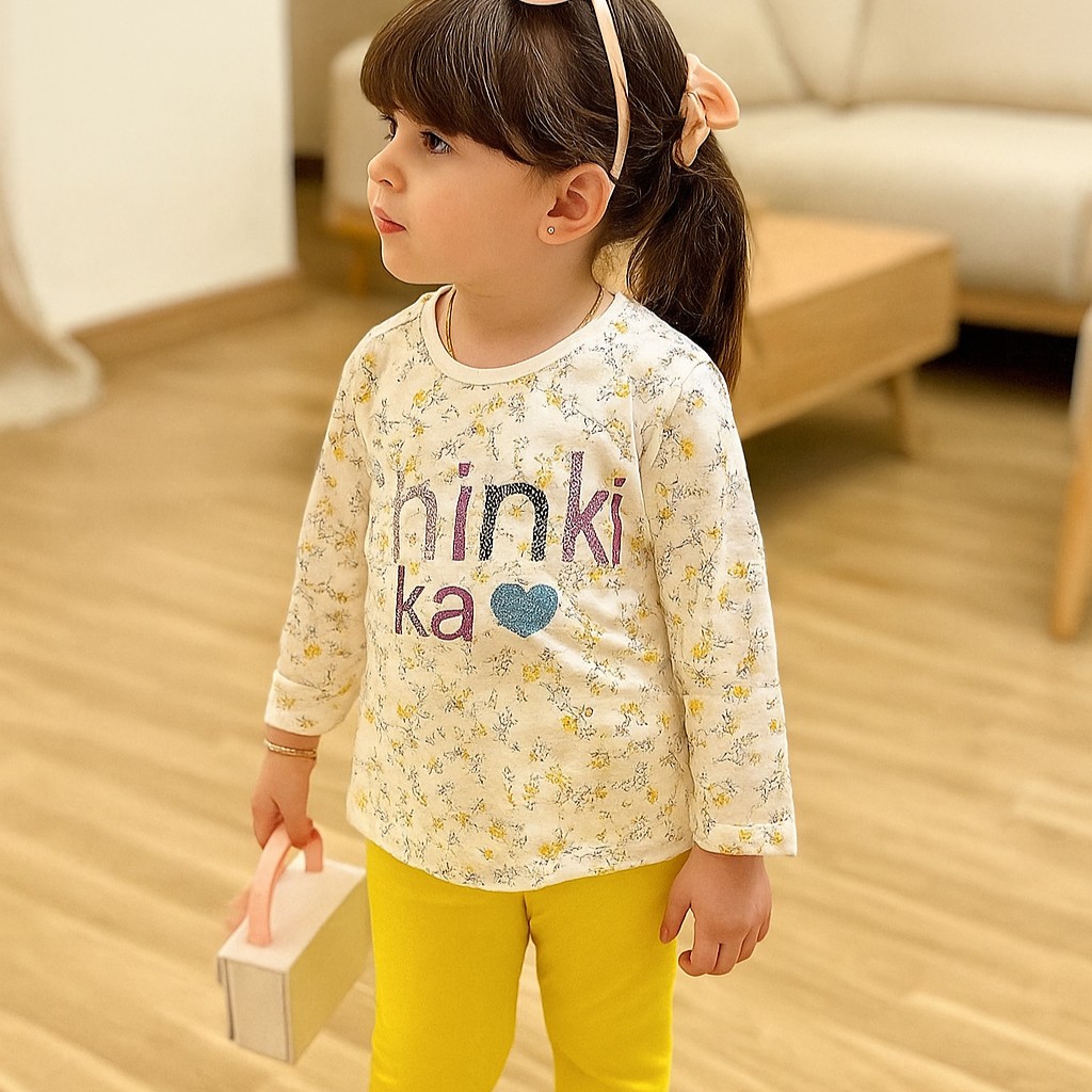 ست راحتی دخترانه گل گلی